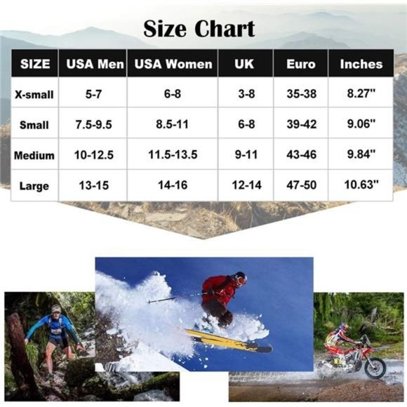 2 Pairs Unisex Waterproof Socks Hiking Wading Trail Running Kayaking Crew… - Picture 4 of 4